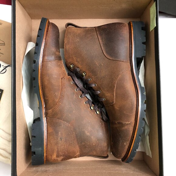NWB J. Crew Kenton cap-toe boots in English waxed leather - Picture 1 of 9